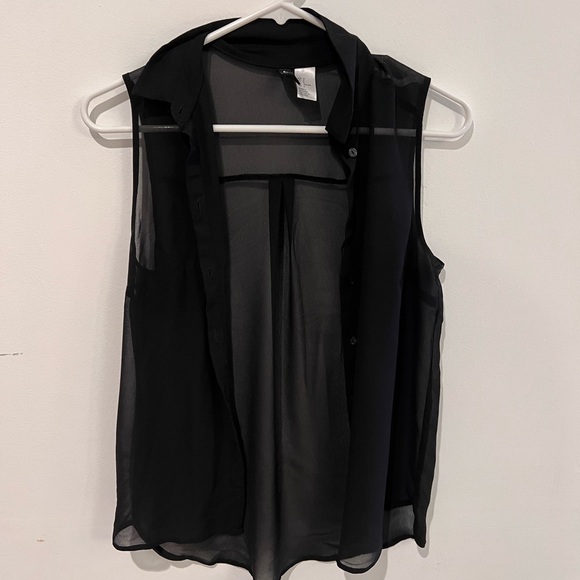 Shear button up blouse - Picture 1 of 2